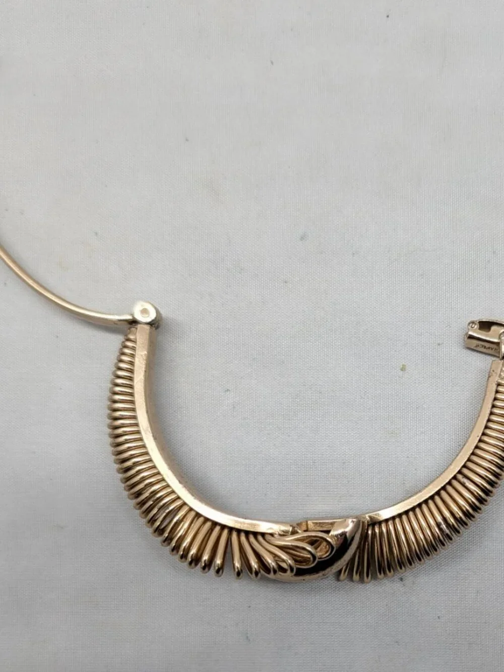 Vintage 1950s Signed Napier Goldtone Spiral Bracelet